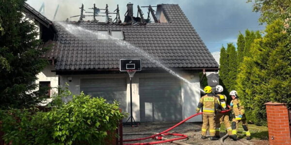 pożar domu w Przysieku
