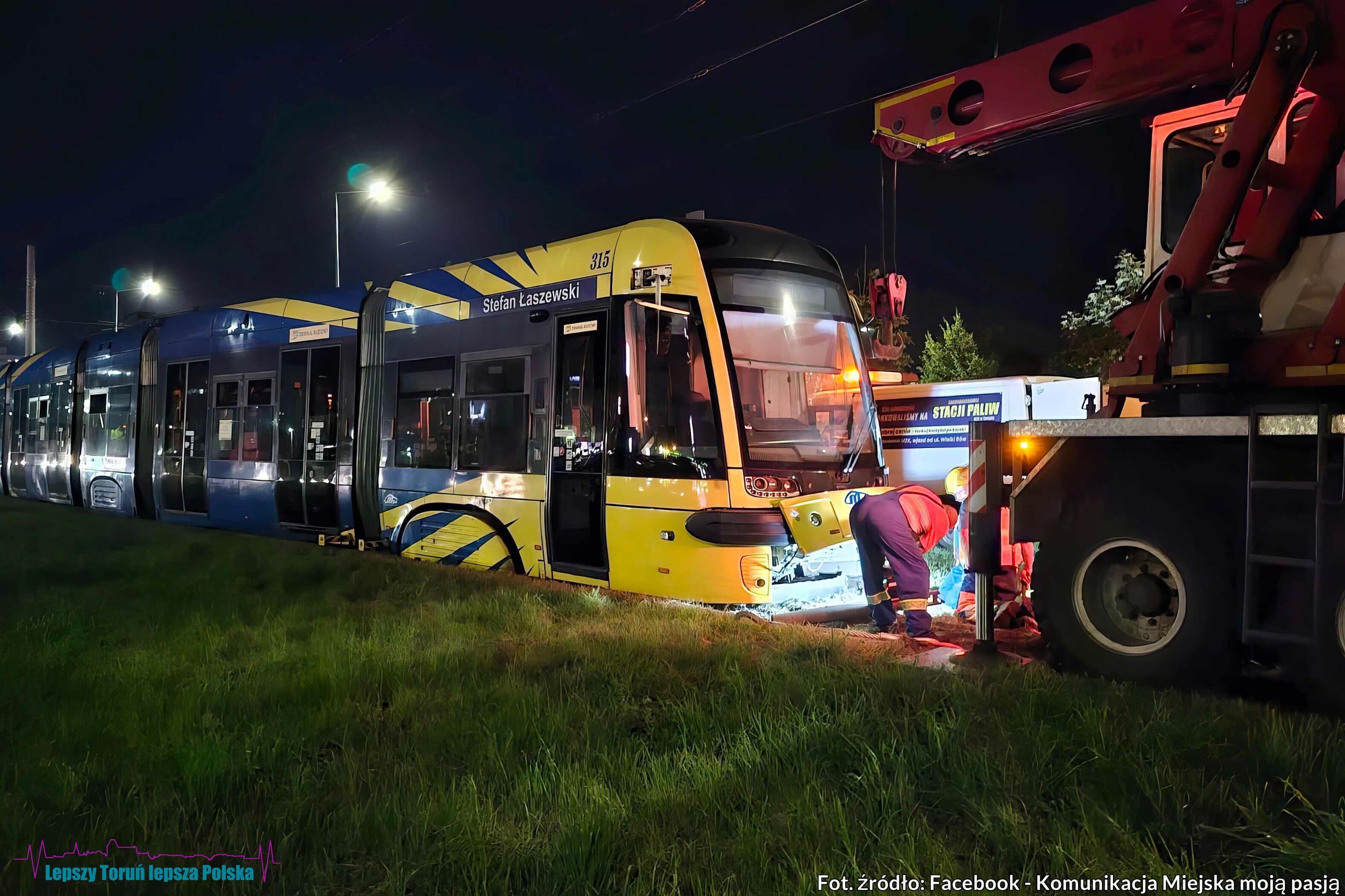 wykolejenie tramwaju Toruń
