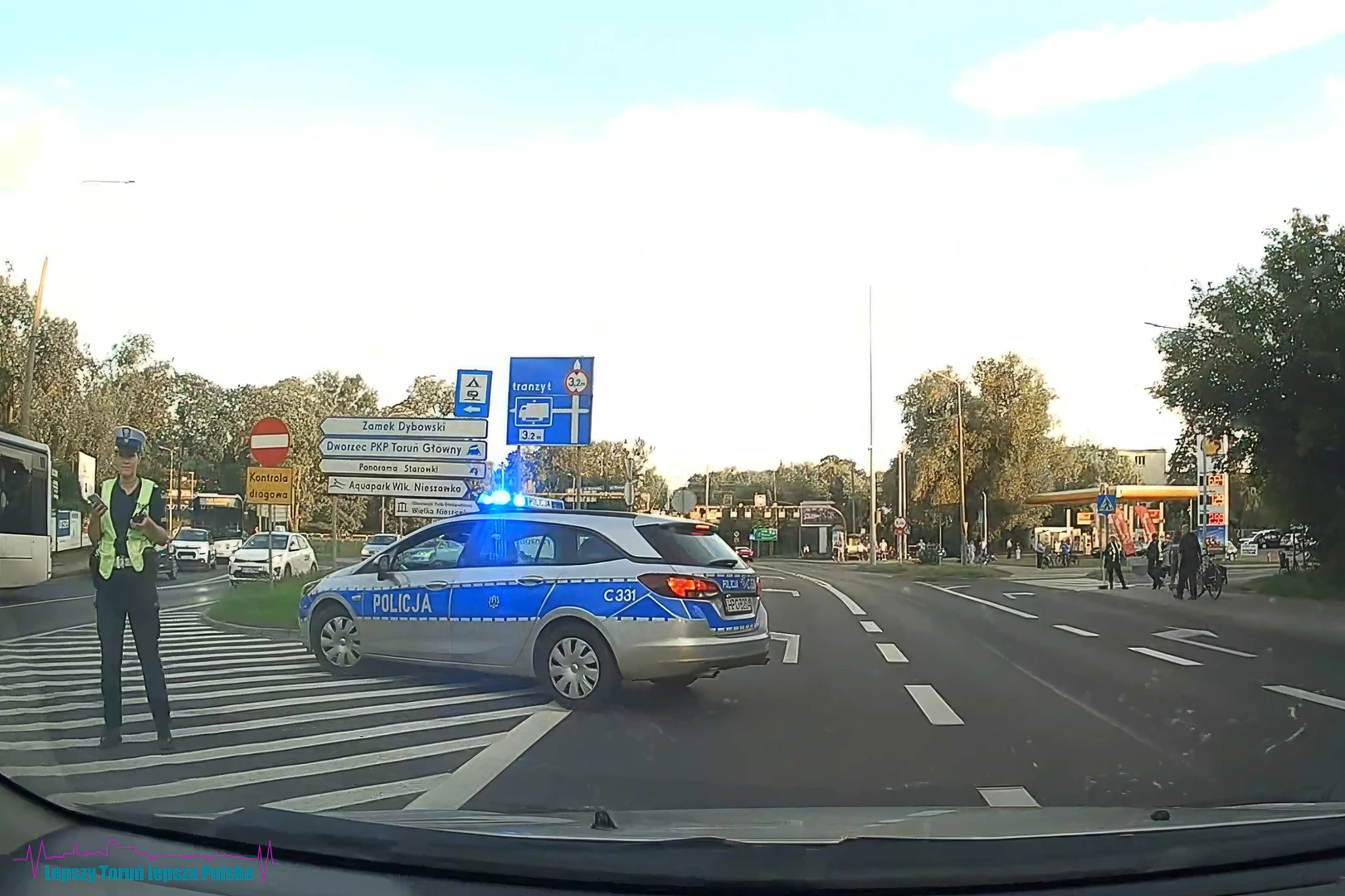 radiowóz Toruń nagranie