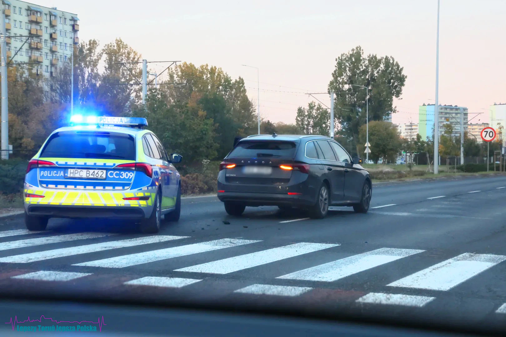 wypadek Szosa Lubicka październik2026