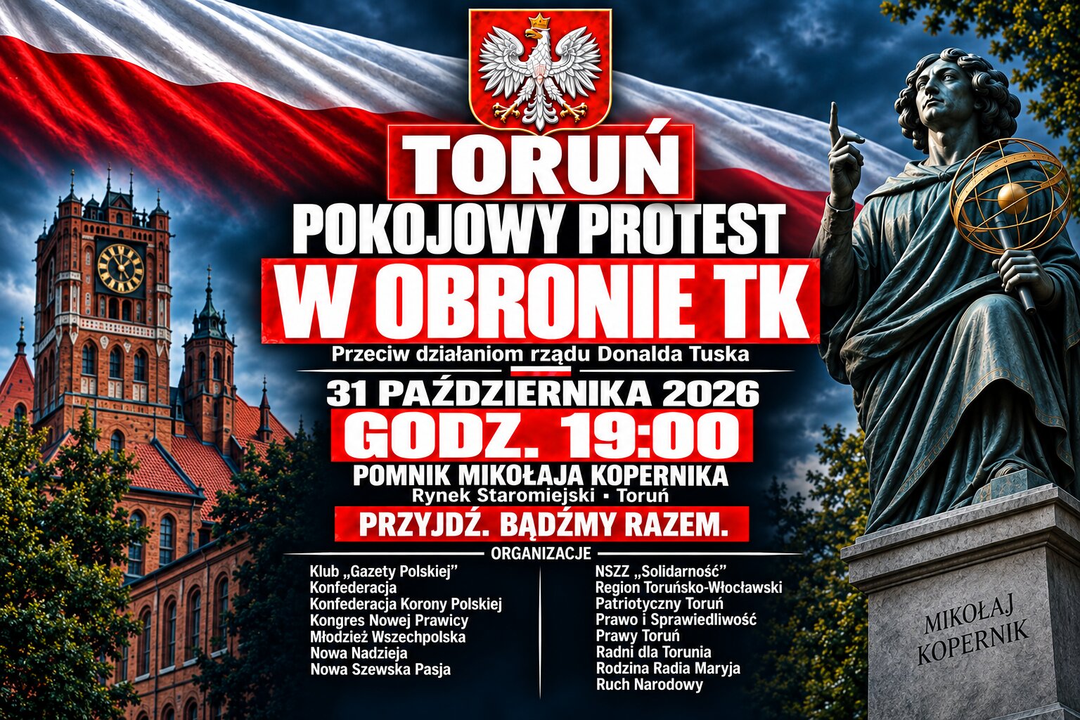 manifestacja Trybunał Konstytucyjny Toruń