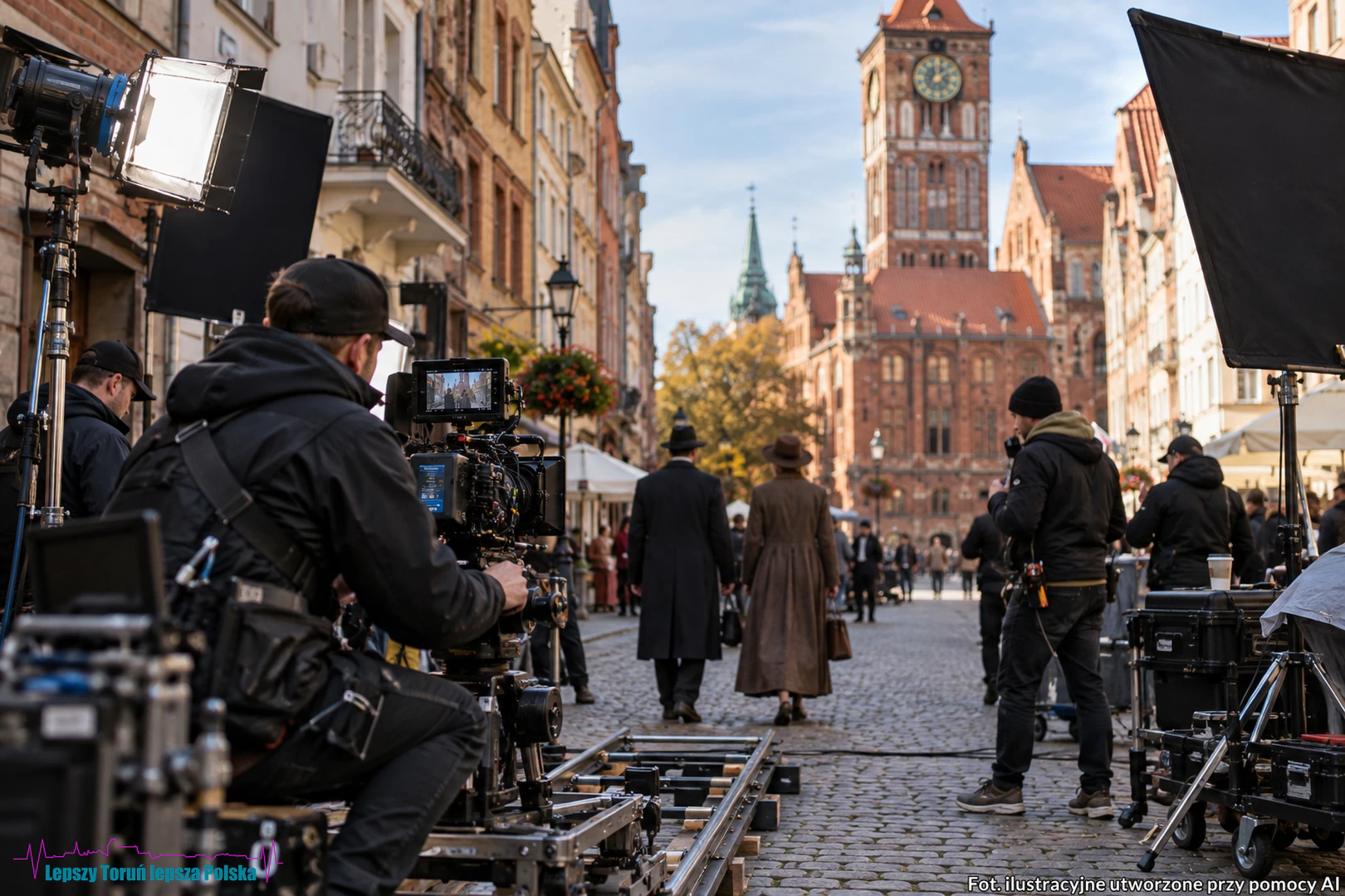 ekipa filmowa w Toruniu