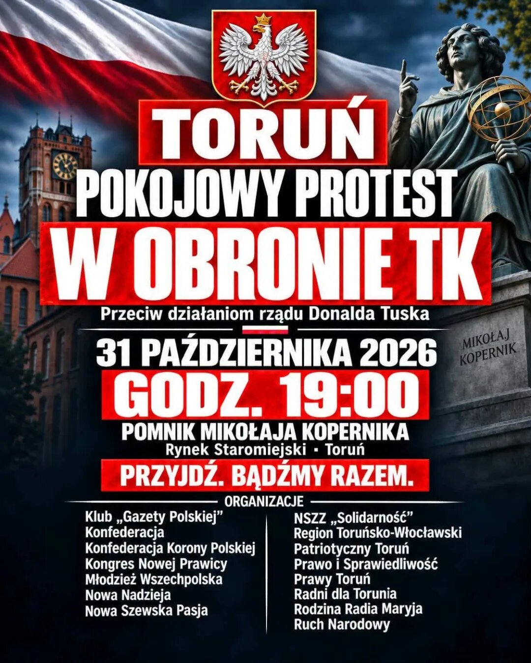 manifestacja Trybunał Konstytucyjny Toruń